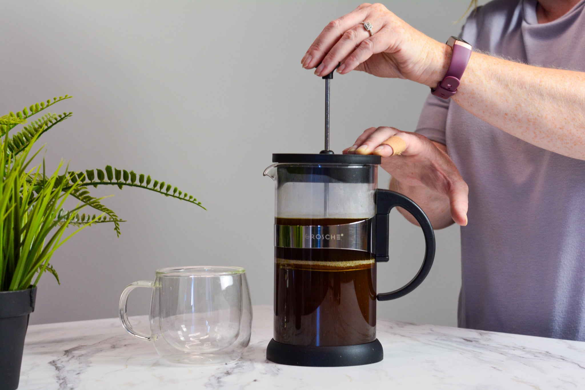 SEVILLE Glass French Press Coffee Maker, 34 fl. oz / 1000mL