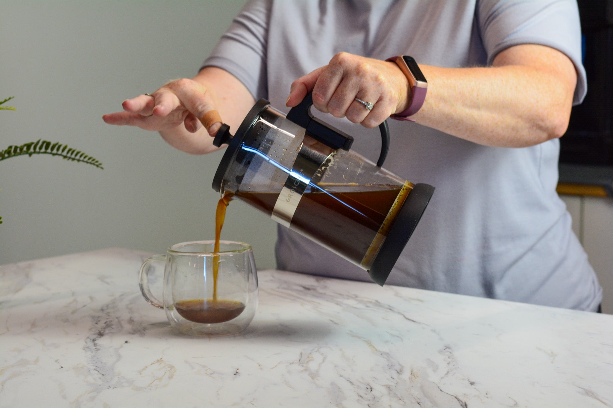 SEVILLE Glass French Press Coffee Maker, 34 fl. oz / 1000mL