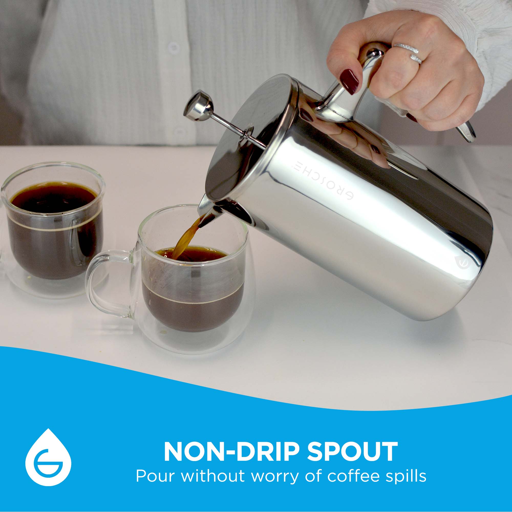 DUBLIN Stainless Steel French Press - GROSCHE