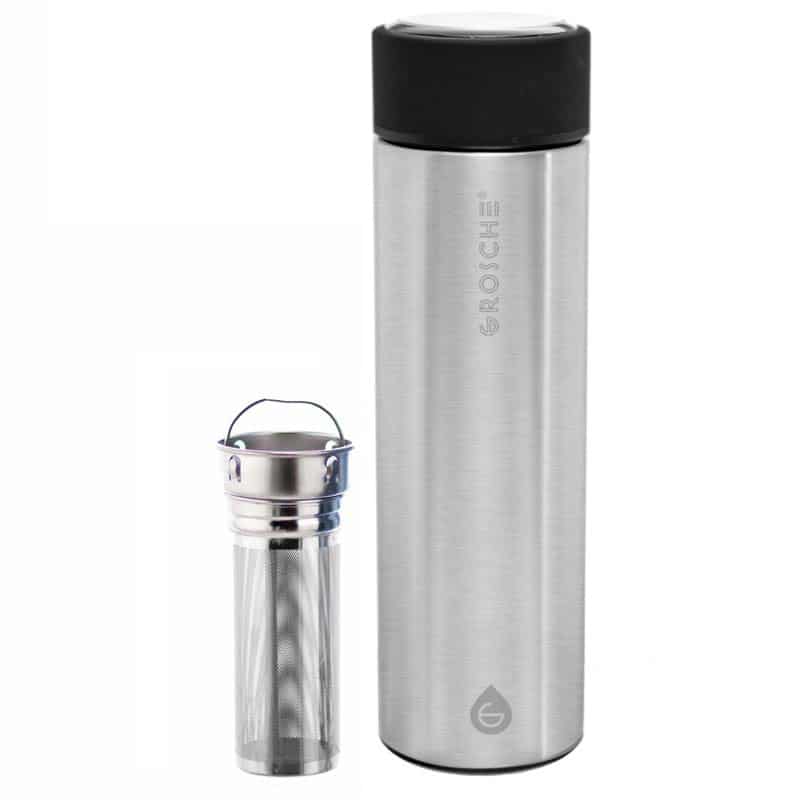 CHICAGO Insulated Travel Tumbler, Coffee & Tea Tumbler - 15oz, Brushed Stainless Steel - Thumbnail 2