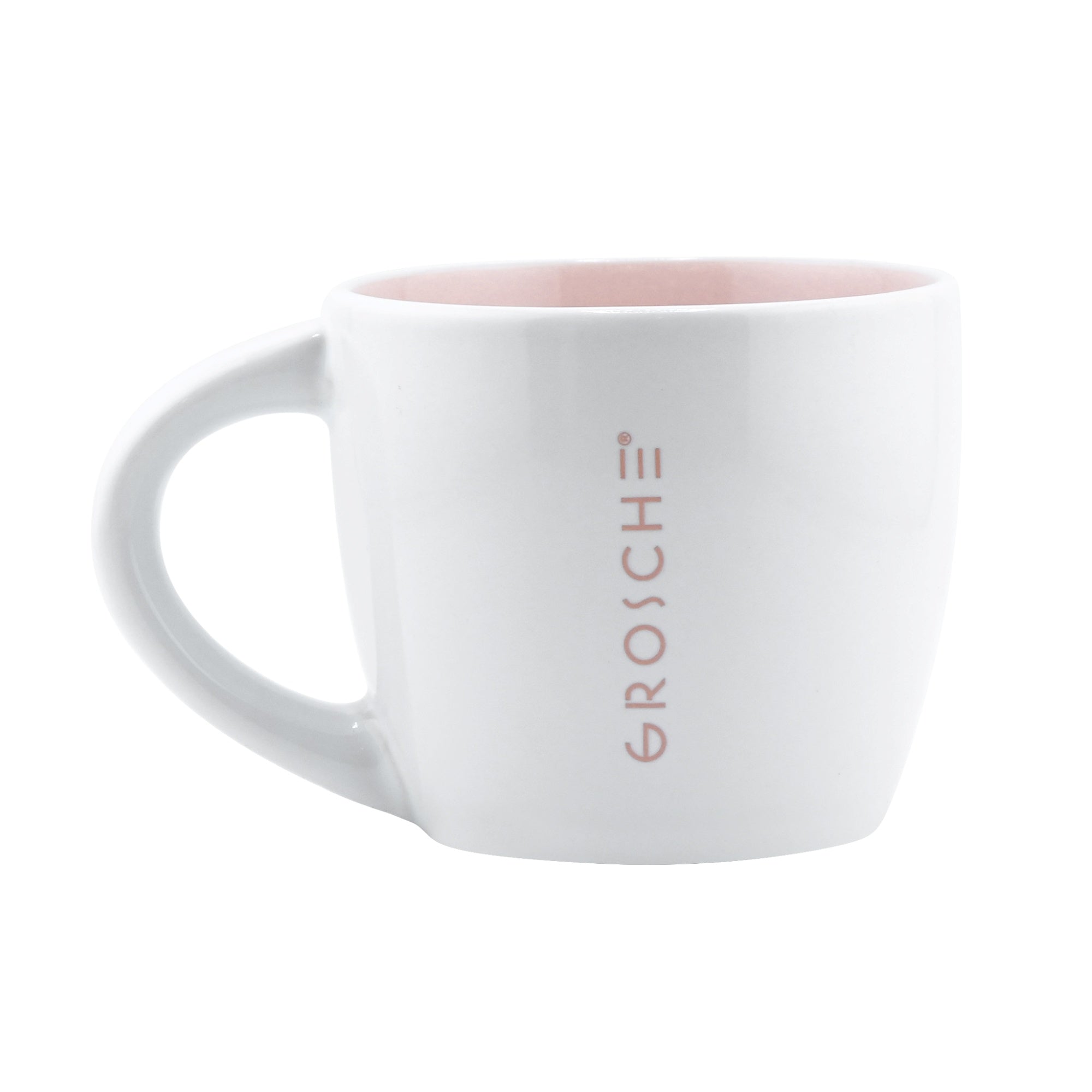 GROSCHE Porto Crema ceramic espresso cups: Pink and White