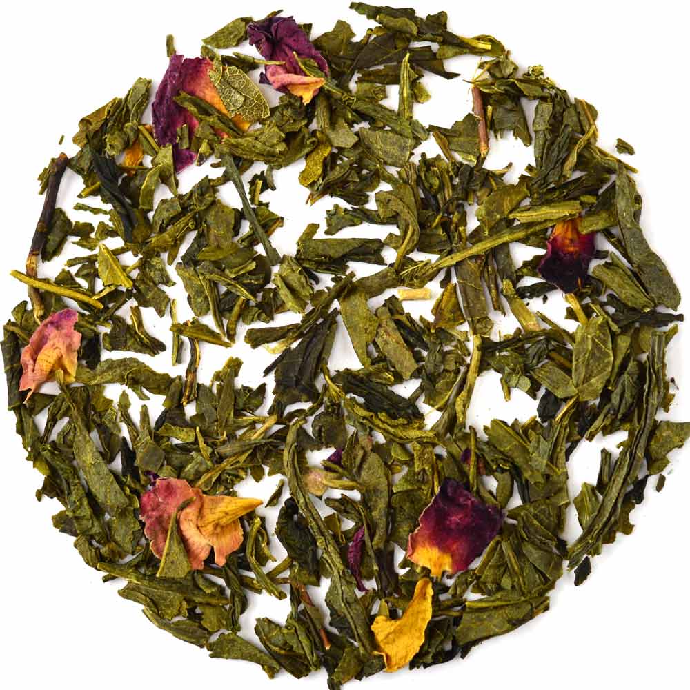 Sencha Cherry Rose Tea | Loose-Leaf Green Tea | GROSCHE