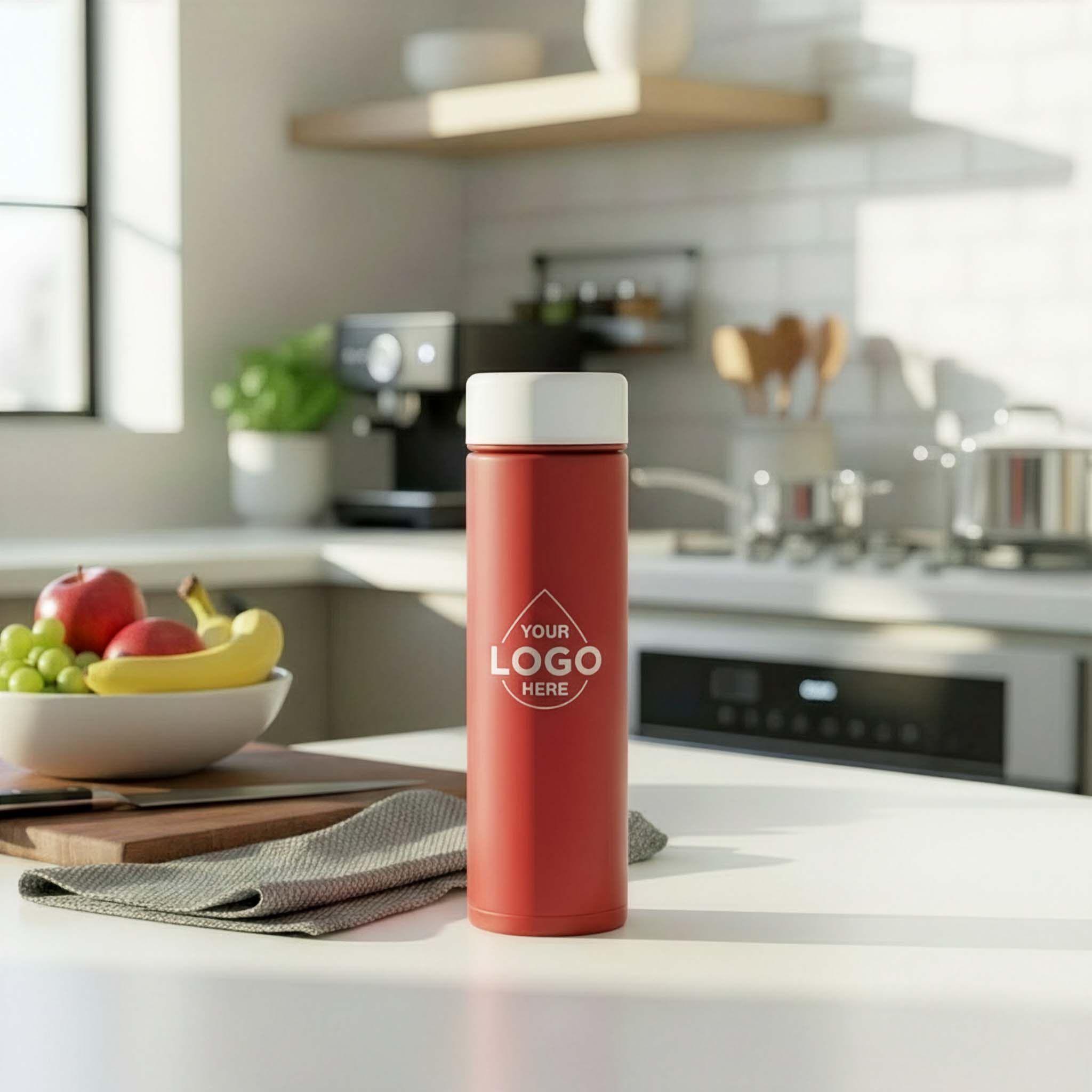 custom logo tea bottle water bottle laser engraved canada corporate logo orders GROSCHE Toronto