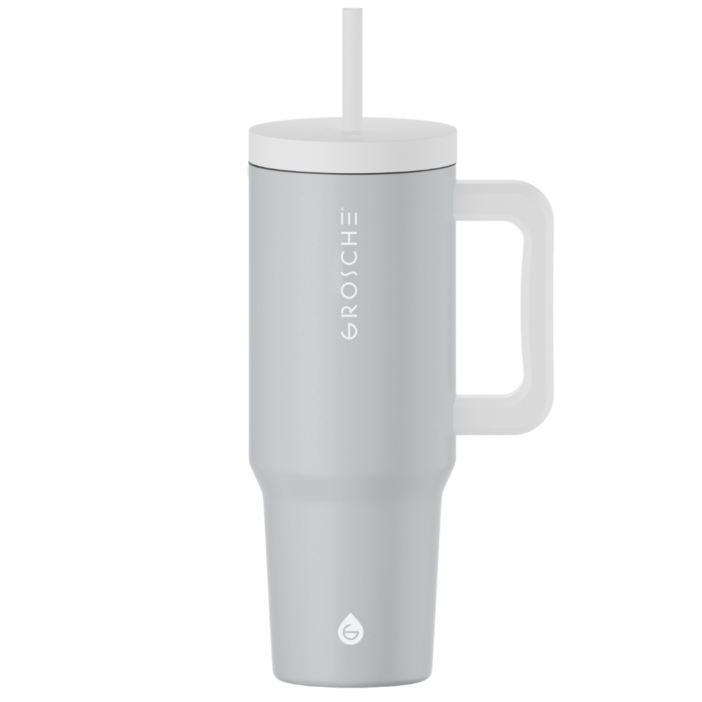 ASPEN Insulated Tumbler with Handle and Straw, 40oz - GROSCHE