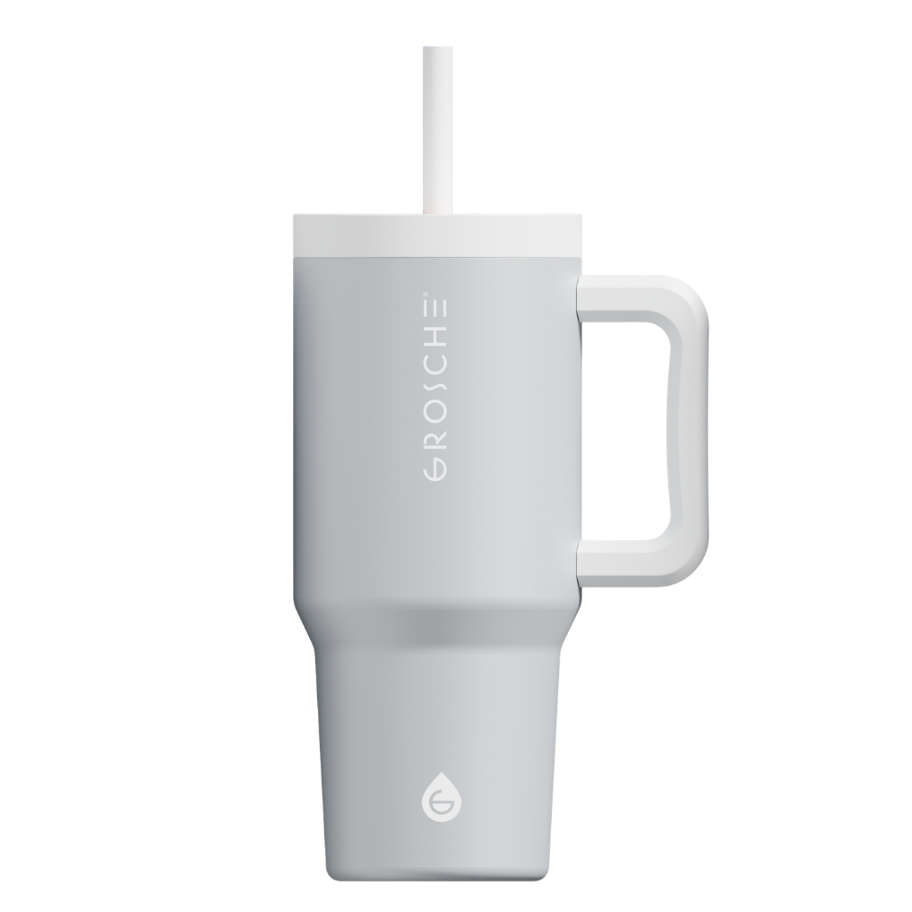 ASPEN Insulated Tumbler with Handle and Straw, 32oz | OPEN BOX - GROSCHE International Inc.