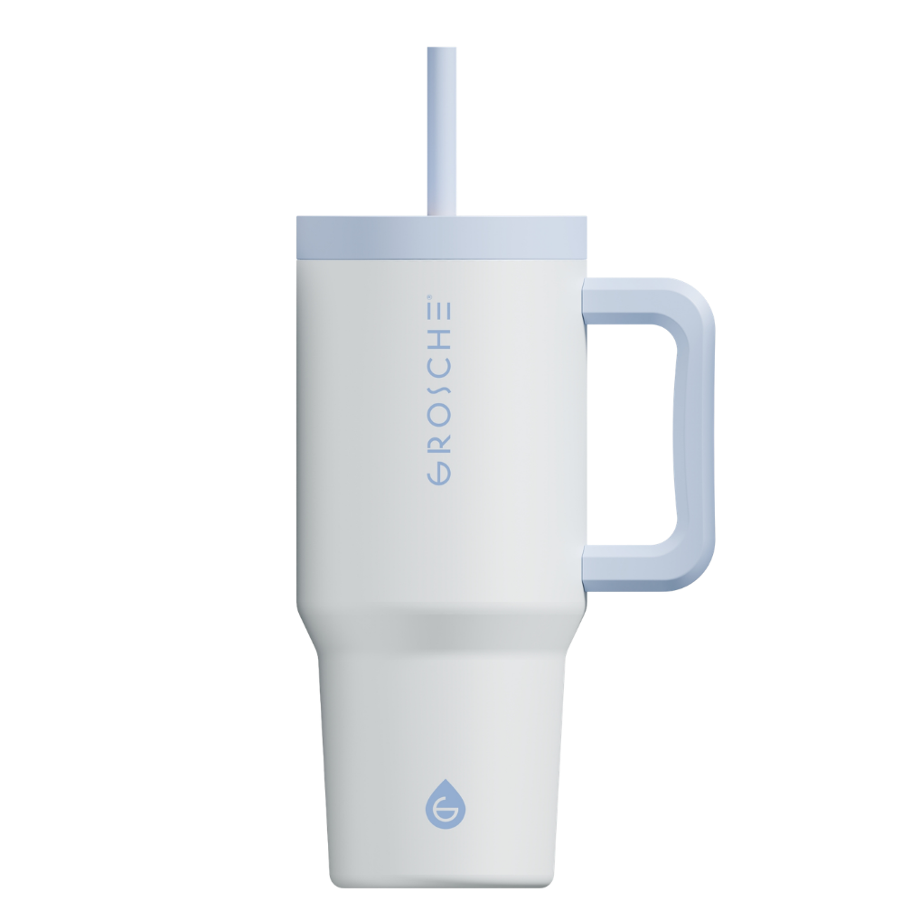 ASPEN Insulated Tumbler with Handle and Straw, 32oz | OPEN BOX - GROSCHE International Inc.
