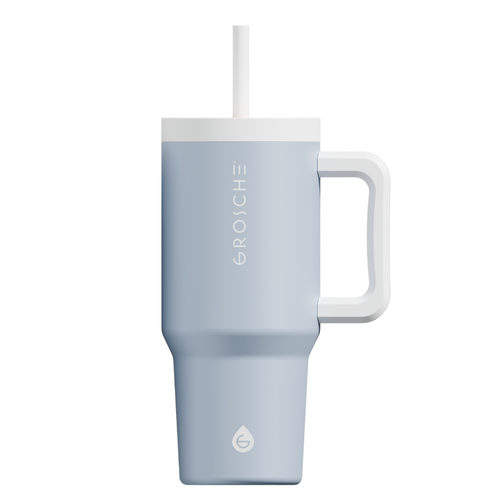 ASPEN Insulated Tumbler with Handle and Straw, 32oz | OPEN BOX - GROSCHE International Inc.