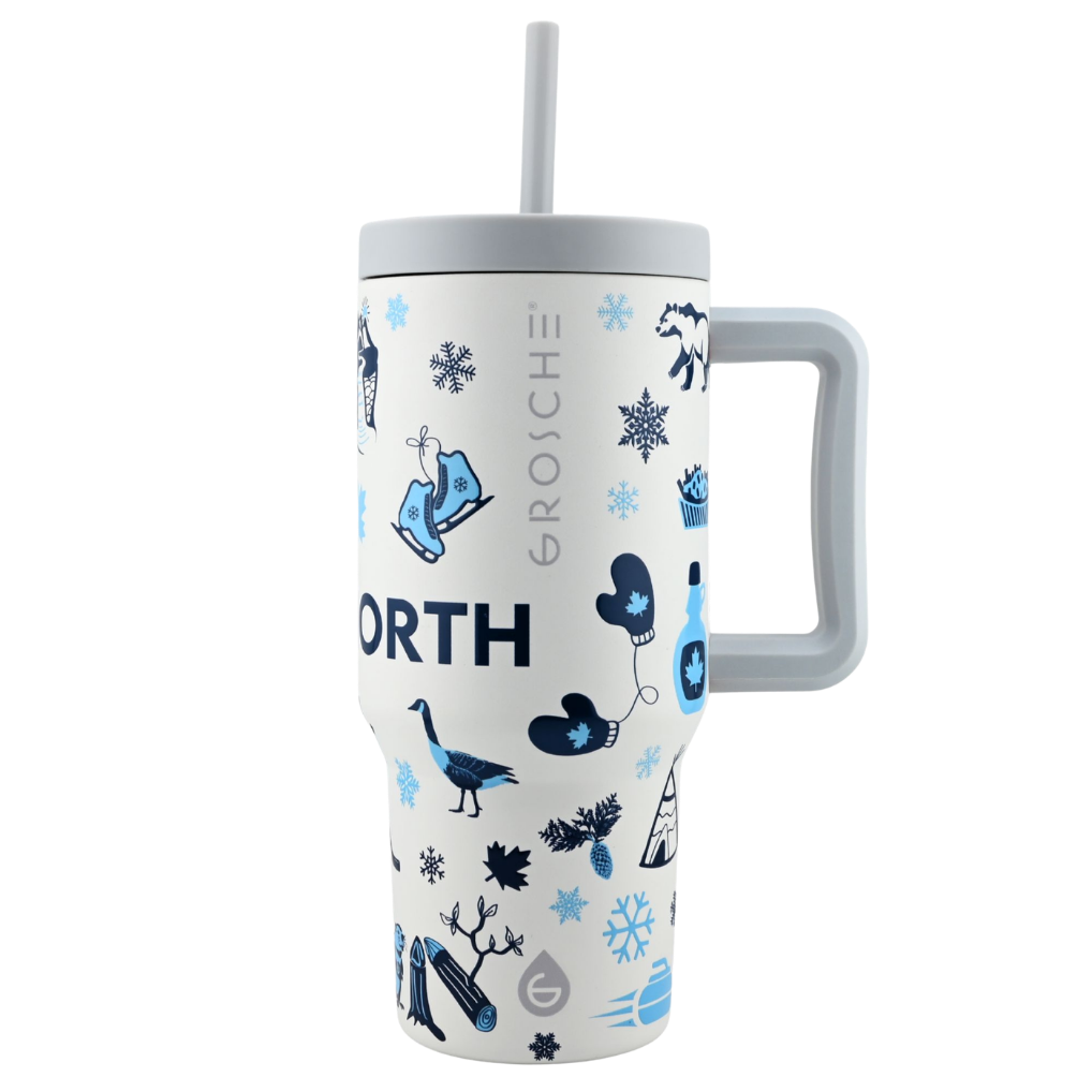 ASPEN Canadian Collection Insulated Tumbler with Handle and Straw, 32oz - GROSCHE International Inc.