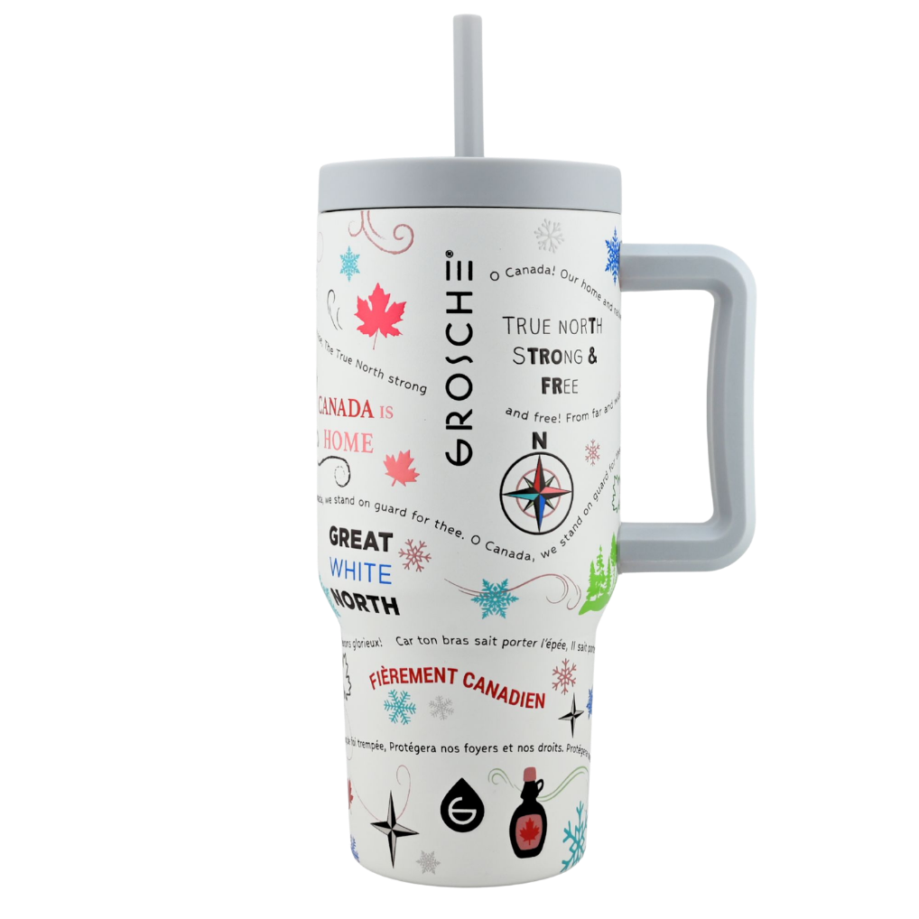 ASPEN Canadian Collection Insulated Tumbler with Handle and Straw, 32oz - GROSCHE International Inc.