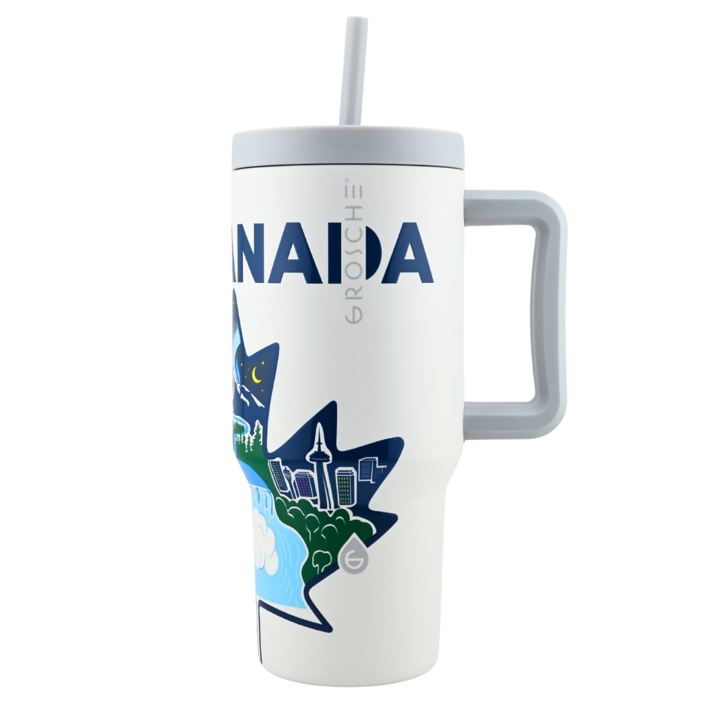 ASPEN Canadian Collection Insulated Tumbler with Handle and Straw, 32oz - GROSCHE International Inc.