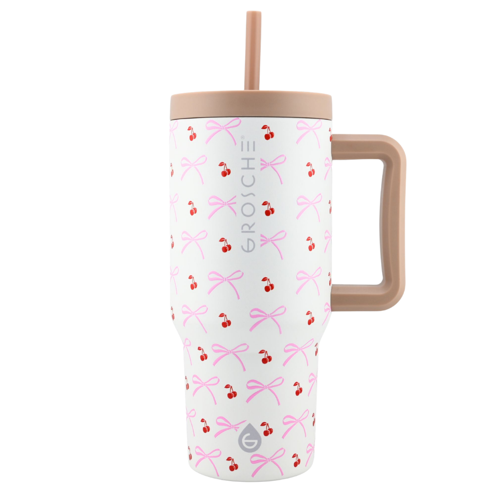 ASPEN Insulated Tumbler with Handle and Straw, 32oz | OPEN BOX - GROSCHE International Inc.