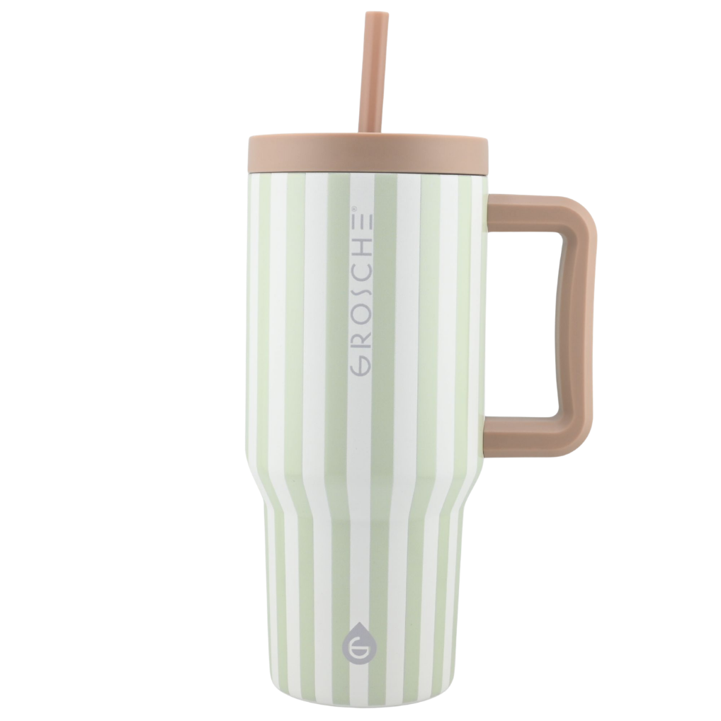 ASPEN Insulated Tumbler with Handle and Straw, 32oz | OPEN BOX - GROSCHE International Inc.