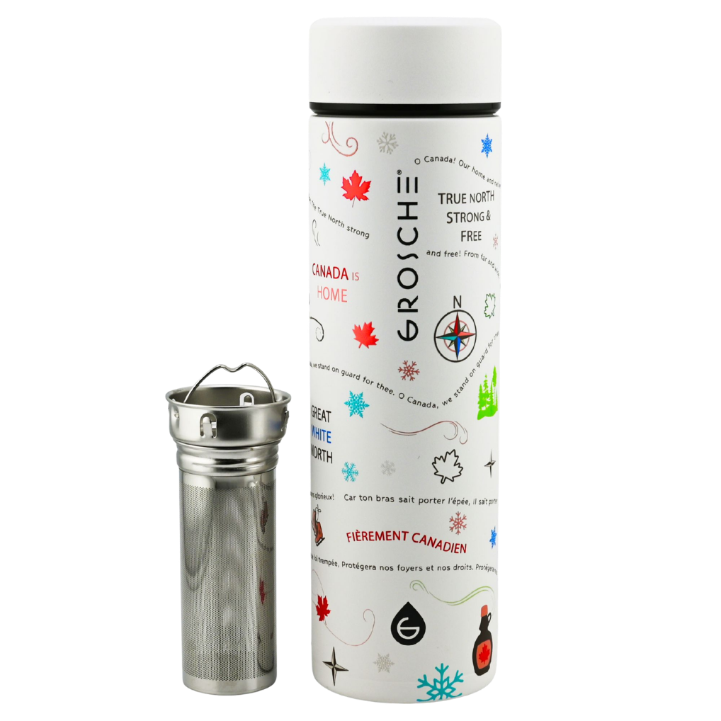 TORONTO Canadian Collection Insulated Infuser Stainless Steel Flask, 16oz