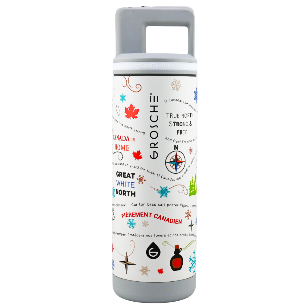ALPINE Canadian Collection Flip 'N Sip Insulated Water Bottle With Straw, 20oz
