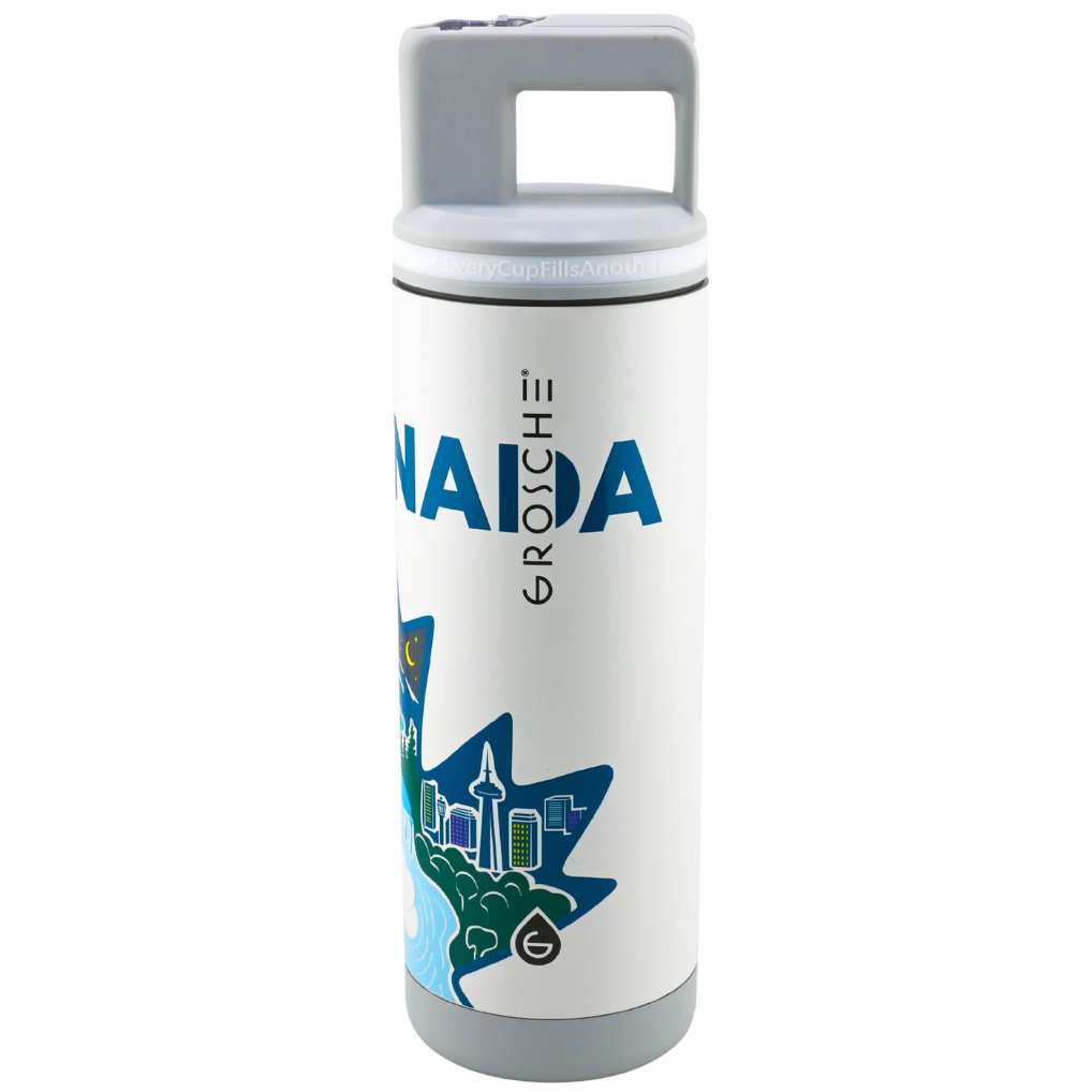 ALPINE Canadian Collection Flip 'N Sip Insulated Water Bottle With Straw, 20oz