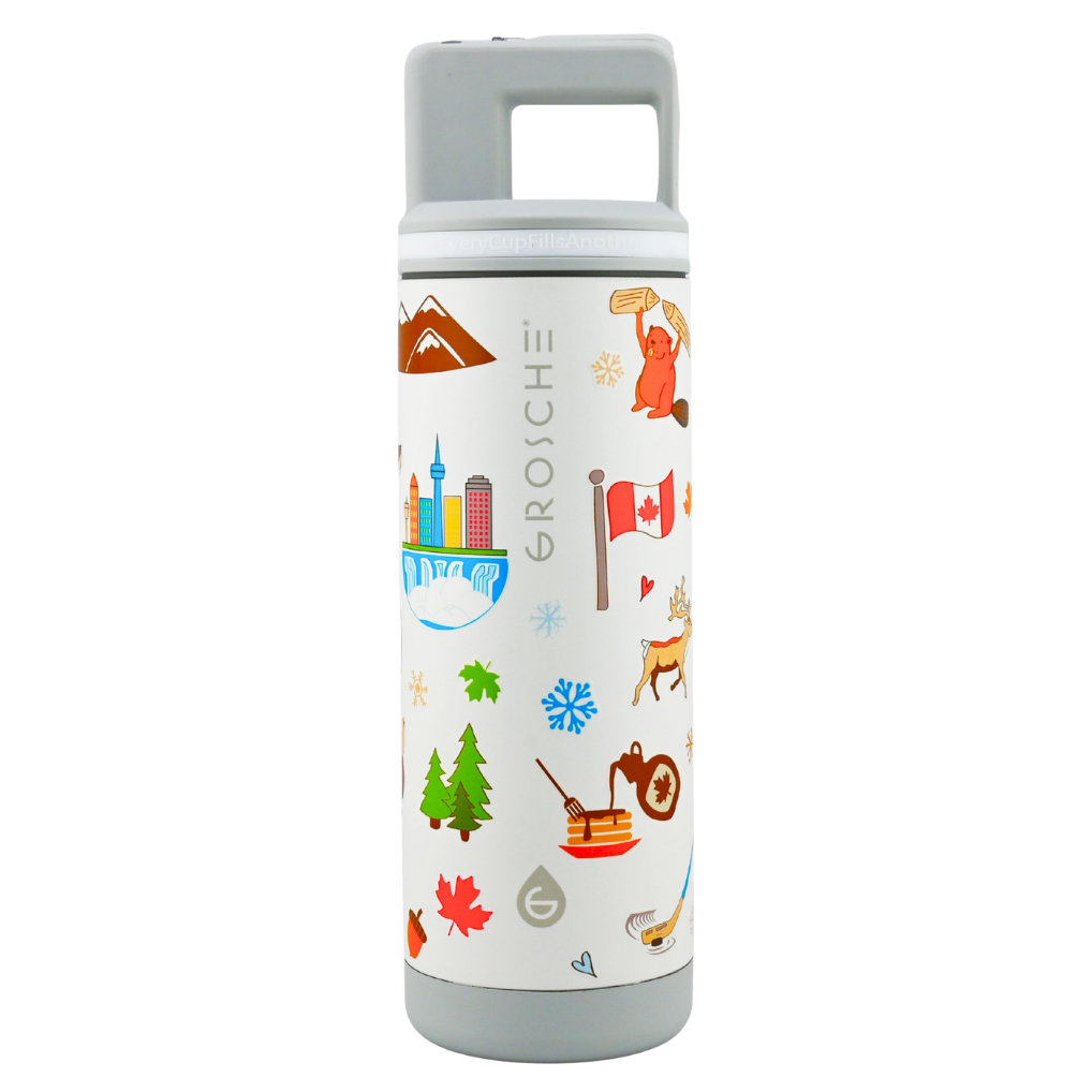 ALPINE Canadian Collection Flip 'N Sip Insulated Water Bottle With Straw, 20oz
