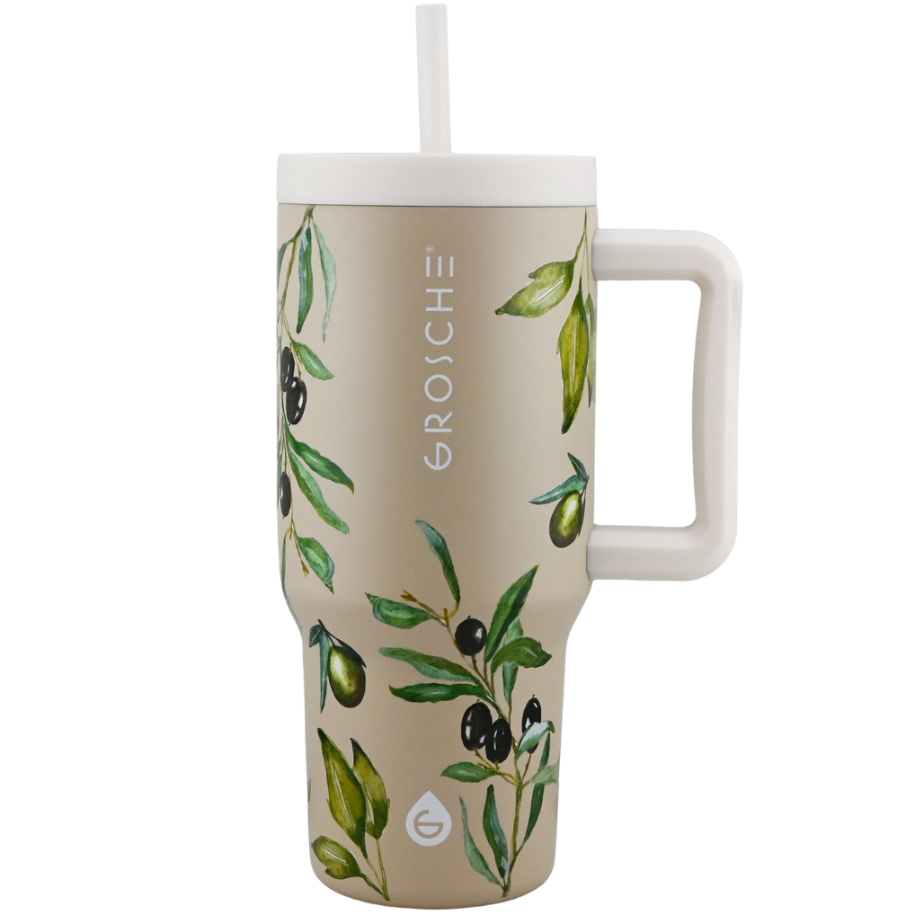 ASPEN Insulated Tumbler with Handle and Straw, 32oz | OPEN BOX - GROSCHE International Inc.