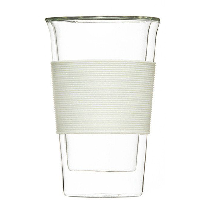 glassen double walled tumbler white