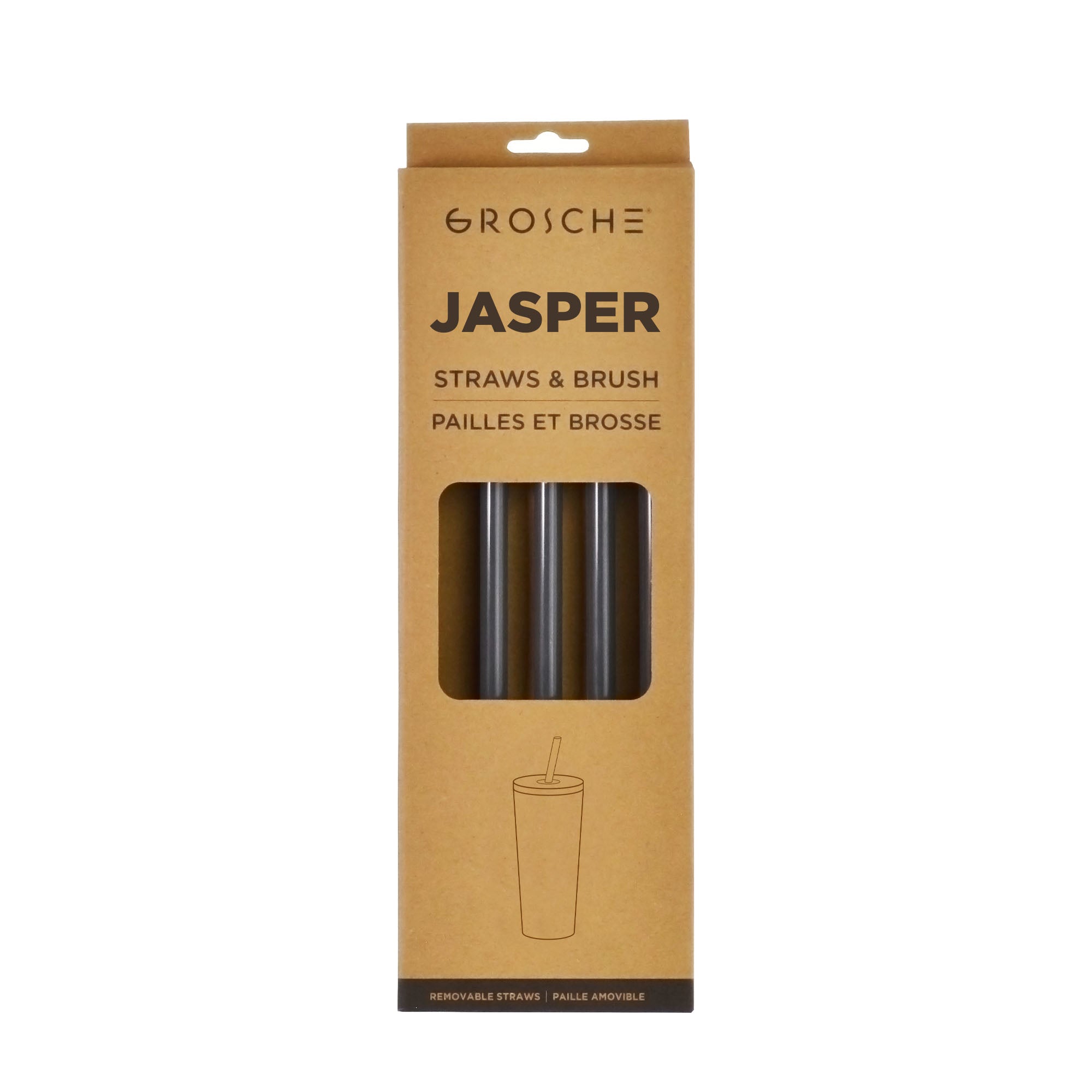 JASPER Replacement Straws and Brush - 5 Pack