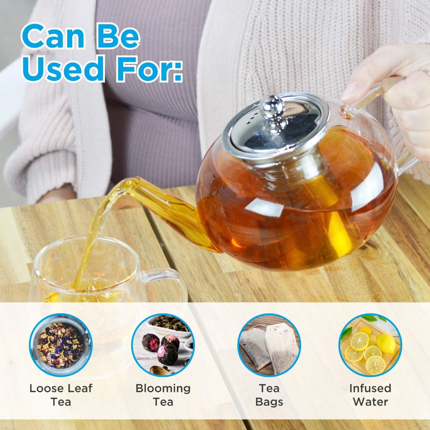 Glass tea kettle with infuser hotsell