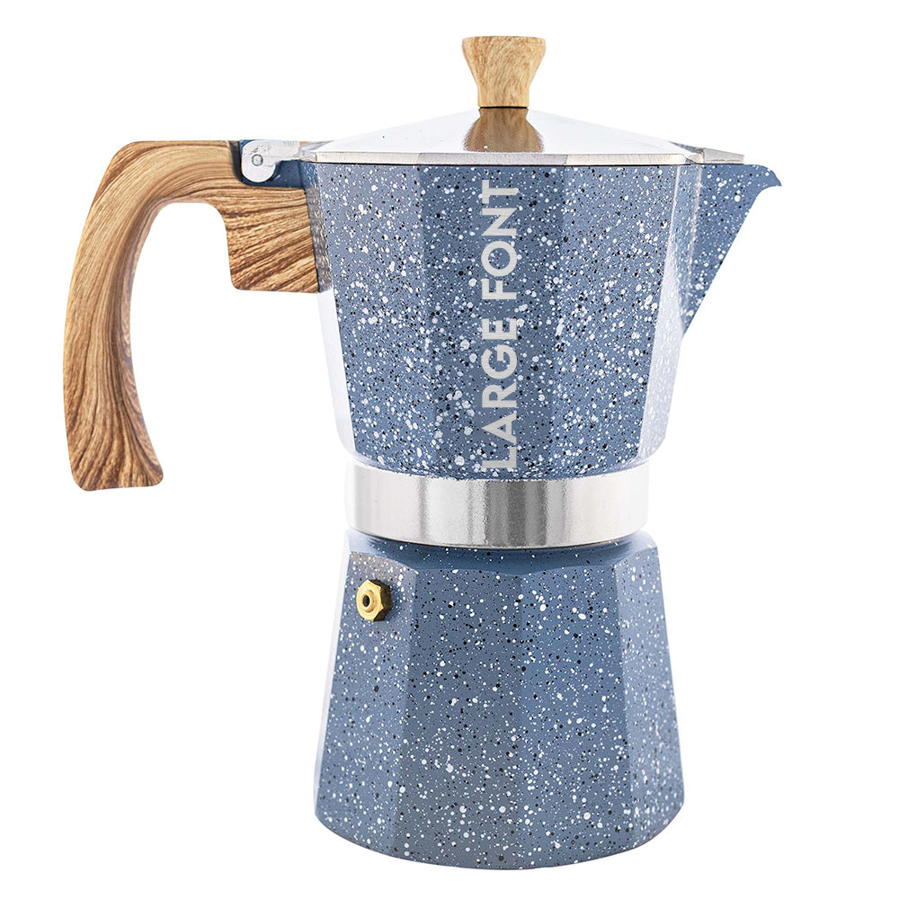 MILANO STONE Stovetop Espresso Maker, Moka Pot - 6 Cup