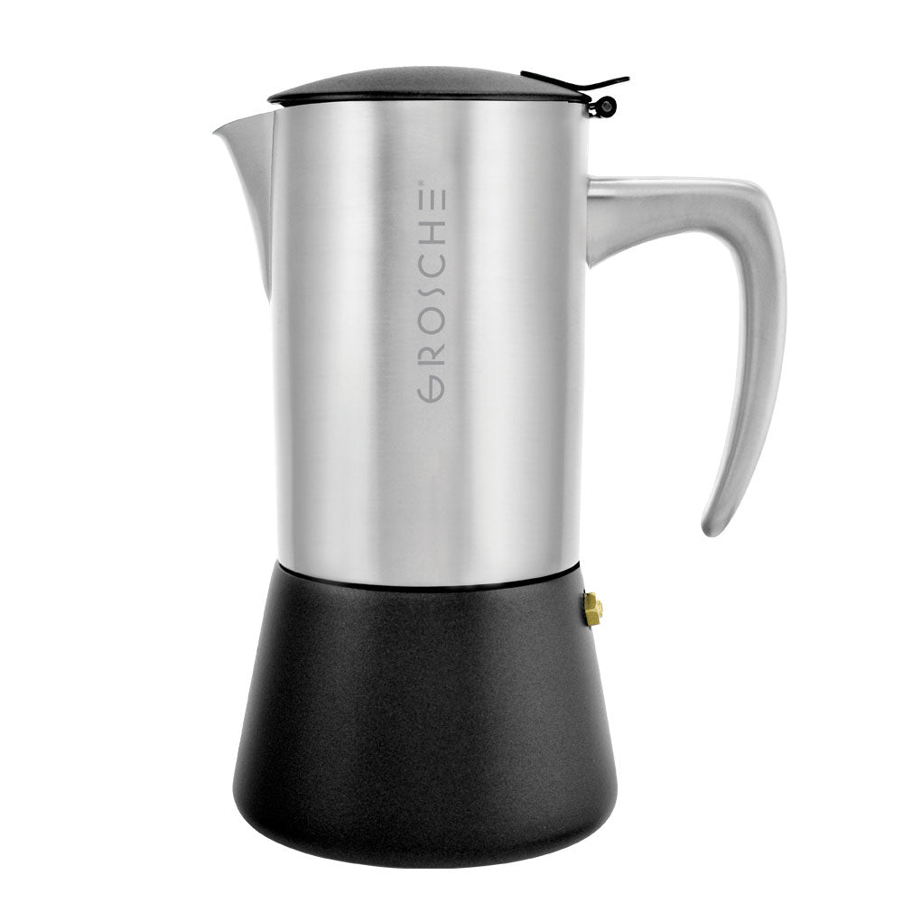 MILANO STEEL Stovetop Espresso Maker, Moka Pot - 10 Cup