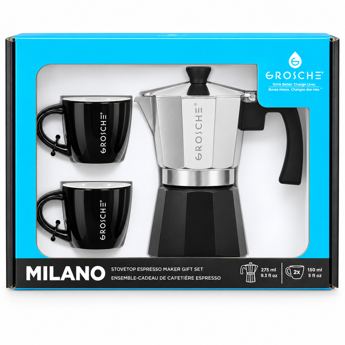 MILANO Gift Set - 6 Cup, Tuxedo & Porto Crema