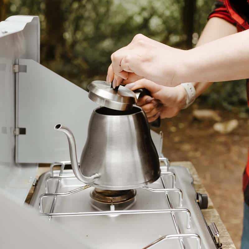 MARRAKESH Gooseneck Pour Over Stovetop Kettle - 34 fl. oz / 1000mL, Stainless Steel