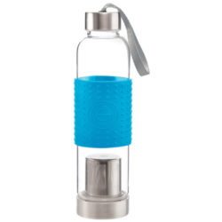 marino travel water bottle and matcha maker tea infuser blue
