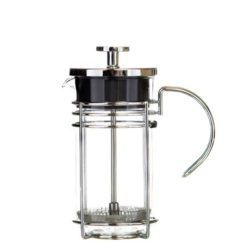 premium french press coffee maker with chrome details, durable chrome frame and borosilicate glass beaker, tea and coffee press, GROSCHE Madrid 350 ml