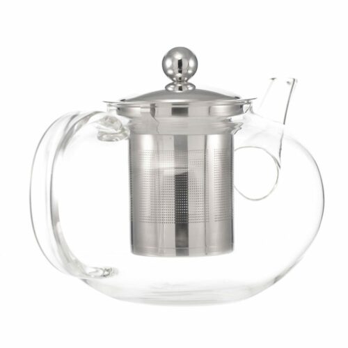 grosche Joliette stainless steel tea infuser glass teapot