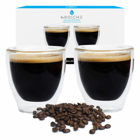 turin double walled espresso cups for coffee or tea small glasses borosilcate glass