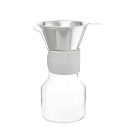 GROSCHE seattle pour over coffee maker pour over coffee with reusable filter, fine mesh stainless steel coffee filter, coffee carafe pour over set, pour over manual coffee brewer