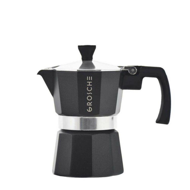 milano black stovetop espresso maker 3 cup