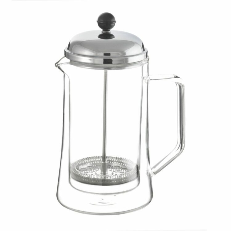 Stanford-double-walled glass french press-grosche-empty