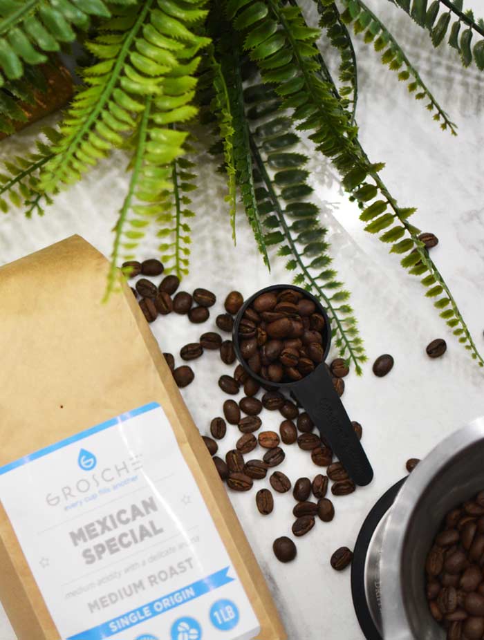 GROSCHE whole bean freshly roasted coffee beans, made to order fresh coffee, coffee beans for espresso, coffee beans for french press, coffee beans for pour over