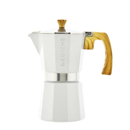 milano white stovetop espresso maker 6 cup