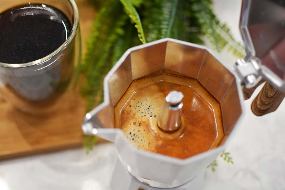 GROSCHE milano white stovetop espresso maker manual coffee maker moka pot greca stovetop percolator