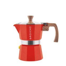 milano red stovetop espresso maker 3 cup