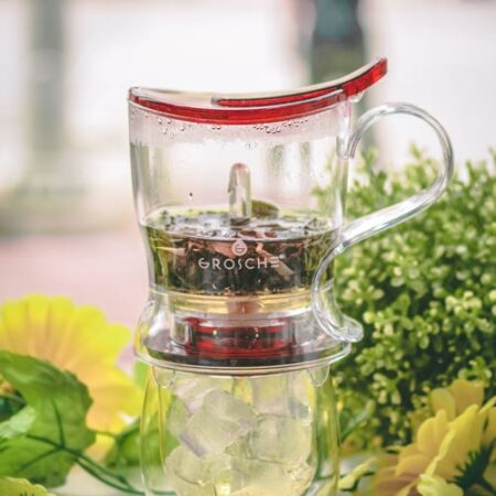 GROSCHE aberdeen red loose leaf tea maker easy to use