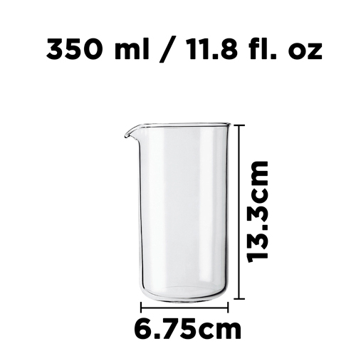 Bialetti Cafetiere Spare Glass, Transparent, 350 ml 3 Cup