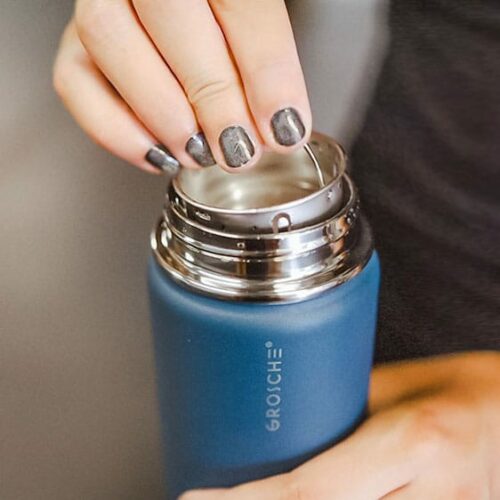 oasis double walled insulated water bottle blue flask outdoor travel bottle water infusion