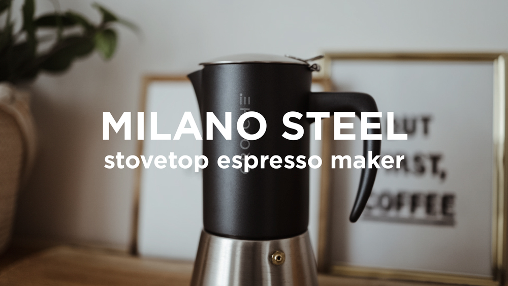 milano steel stovetop espresso maker stainless steel video thumbnail