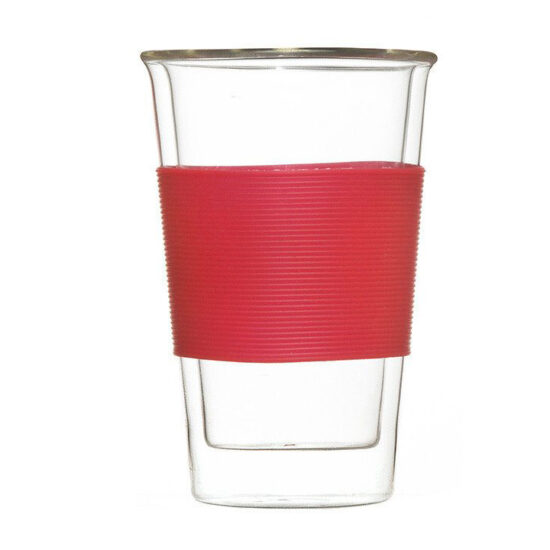 glassen double walled tumbler red