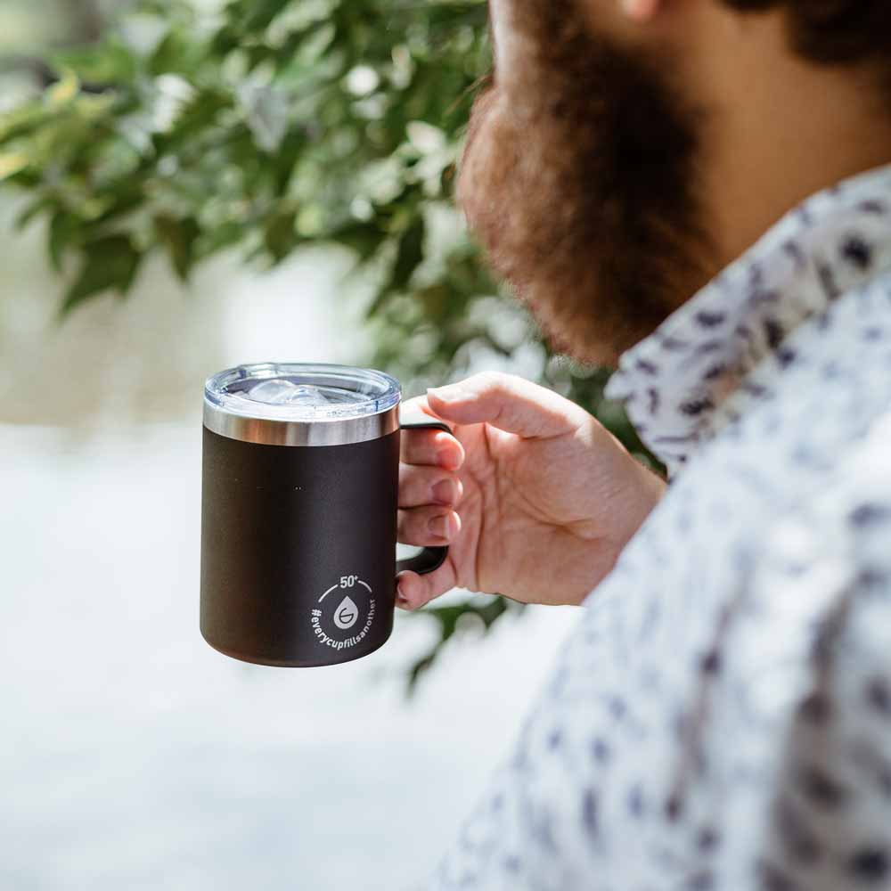 GROSCHE Everest insulated coffee mugs insulated travel mug with handle reusable mug stainless steel with lid