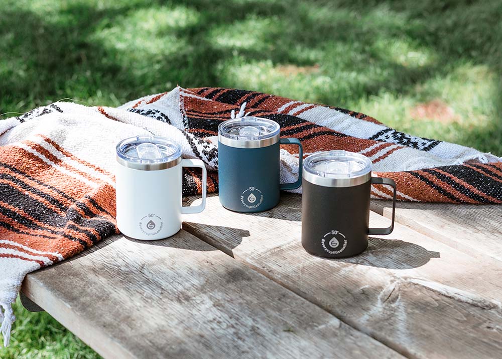 GROSCHE EVEREST Insulated Travel Mug, Travel Coffee Mug with Handle and Lid
