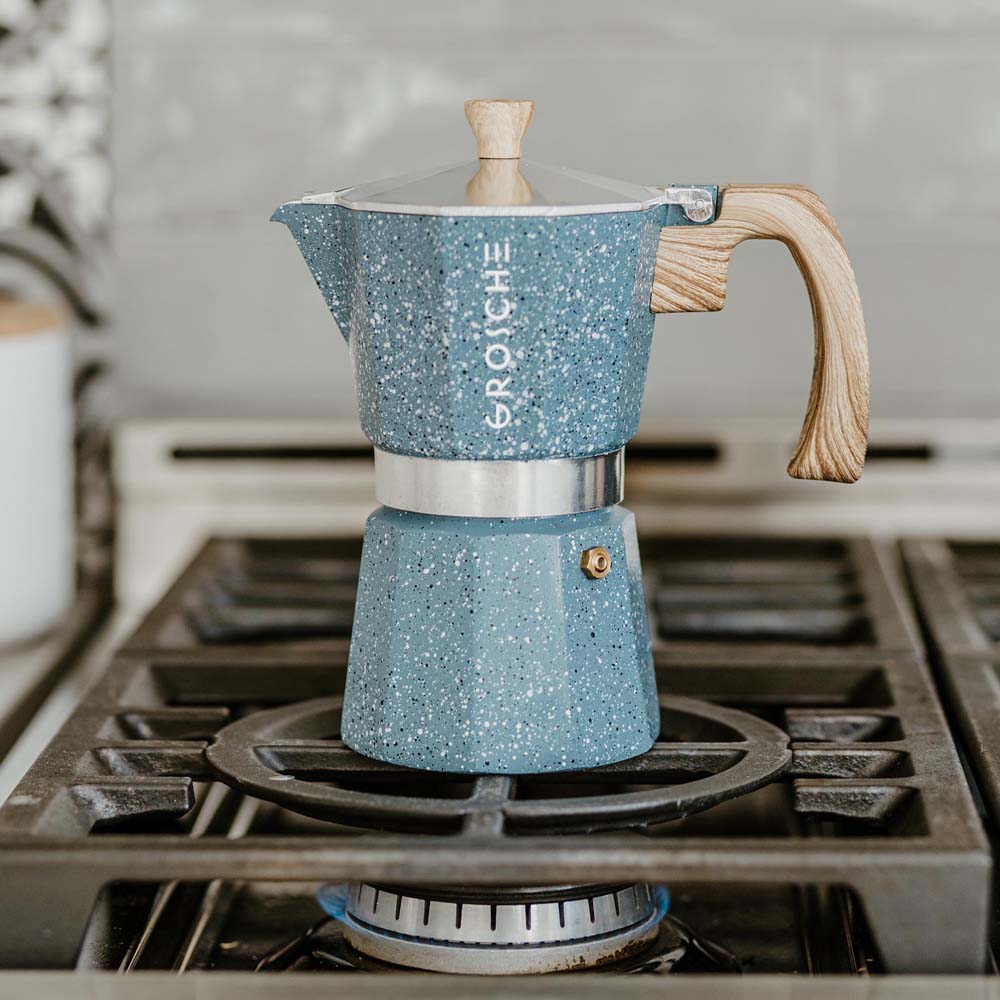 GROSCHE Milano Stovetop Espresso Maker Moka Pot 9 Cup- 15.2 oz