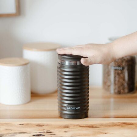 bremen electric blade coffee grinder with easy push start button, grosche coffee grinder