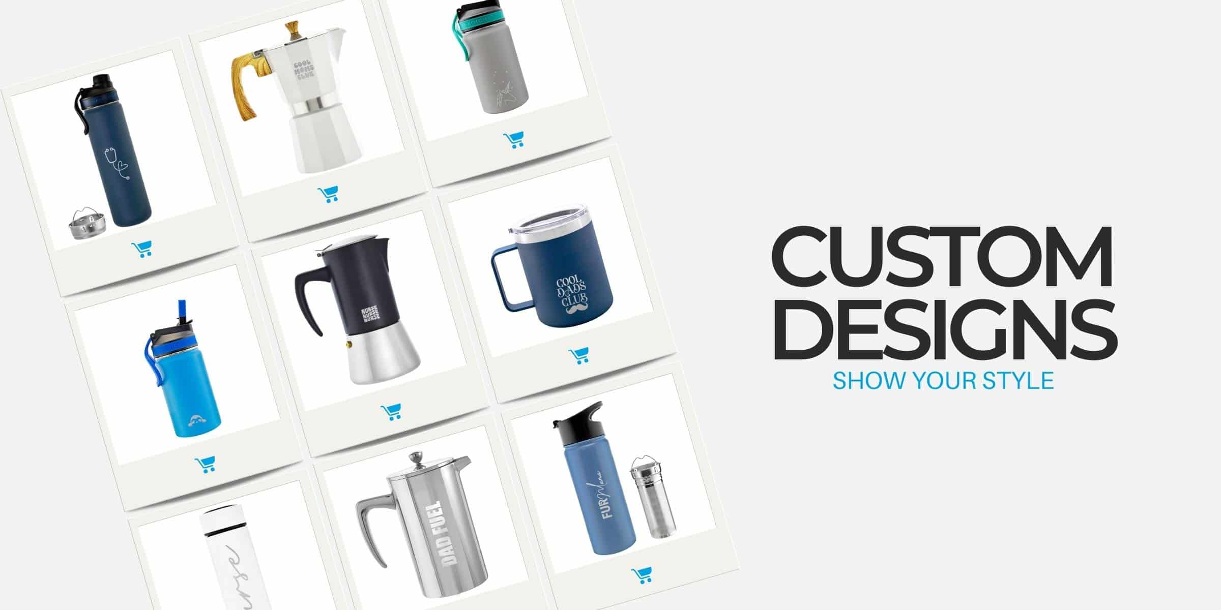 grosche custom designs Show your style through custom design coffee makers and drinkware custom logo water bottles custom logo gifts