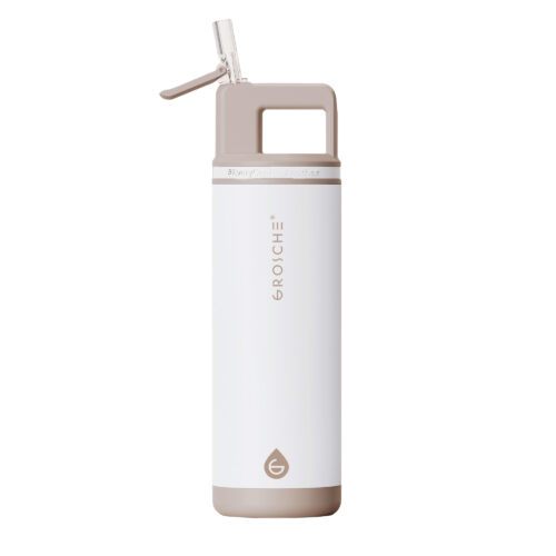 ALPINE Insulated Water Bottle, Water Bottle with Straw, White